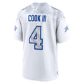 tocy B.Bills #4 James Cook III Player White Rivalries Collection Game Stitched Jerseys