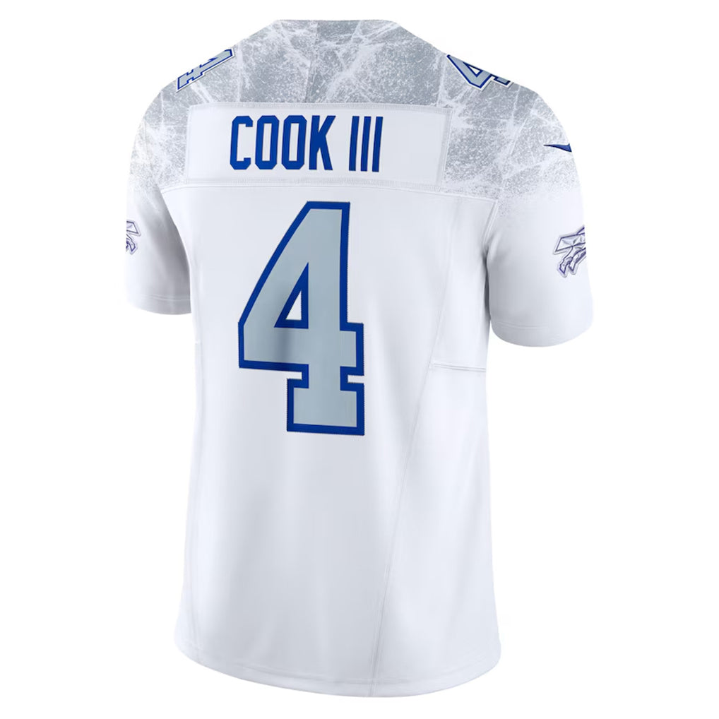 tocy B.Bills #4 James Cook III Player White Rivalries Collection Vapor Limited Stitched Jerseys