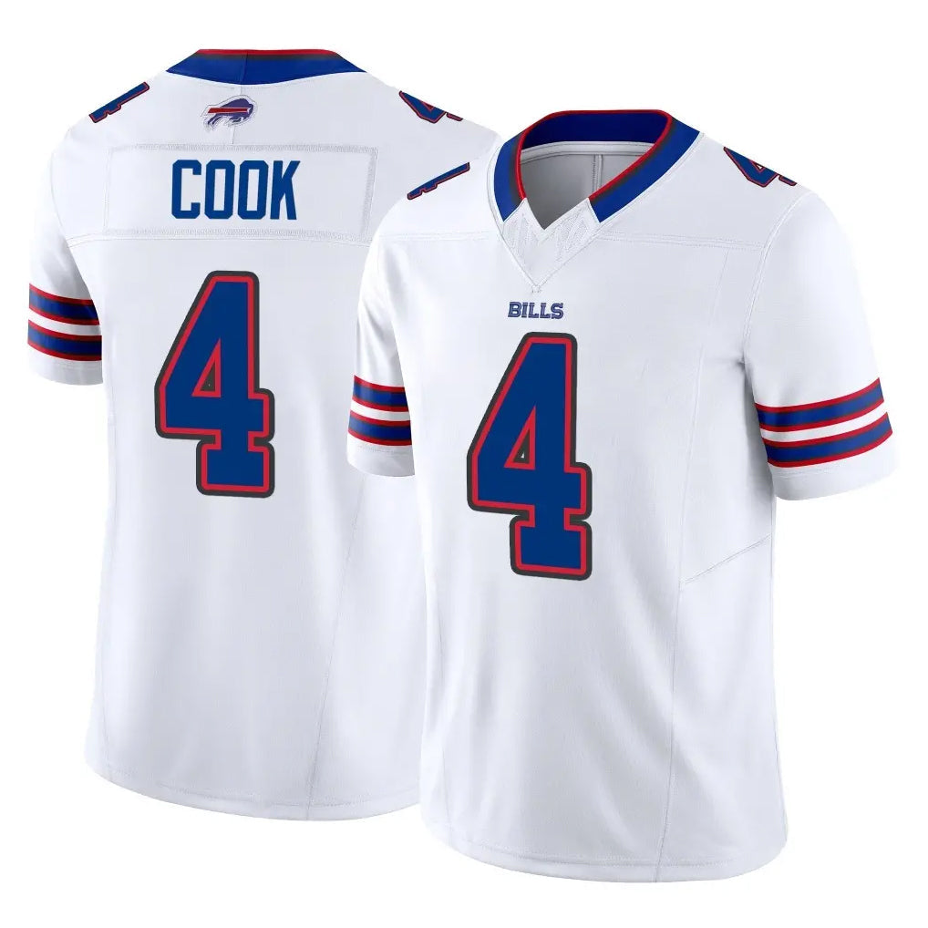 tocy B.Bills #4 James Cook III Player White Vapor F.U.S.E. Limited Stitched Jerseys