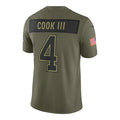 tocy B.Bills #4 James Cook III Player Salute to Service Vapor F.U.S.E. Limited Stitched Jerseys