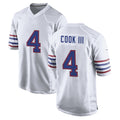 tocy B.Bills #4 James Cook III Player White Alternate Game Stitched Jerseys
