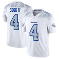 tocy B.Bills #4 James Cook III Player White Rivalries Collection Vapor Limited Stitched Jerseys