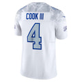 tocy B.Bills #4 James Cook III Player White Rivalries Collection Vapor Limited Stitched Jerseys