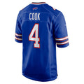 tocy B.Bills #4 James Cook Player Royal Home Game Stitched Jerseys