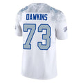 tocy B.Bills #73 Dion Dawkins Benford Player White Rivalries Collection Limited Home Game Stitched Jerseys