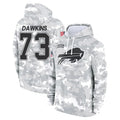 tocy B.Bills #73 Dion Dawkins Player Arctic Camo Salute to Service Hoodies Stitched Jerseys