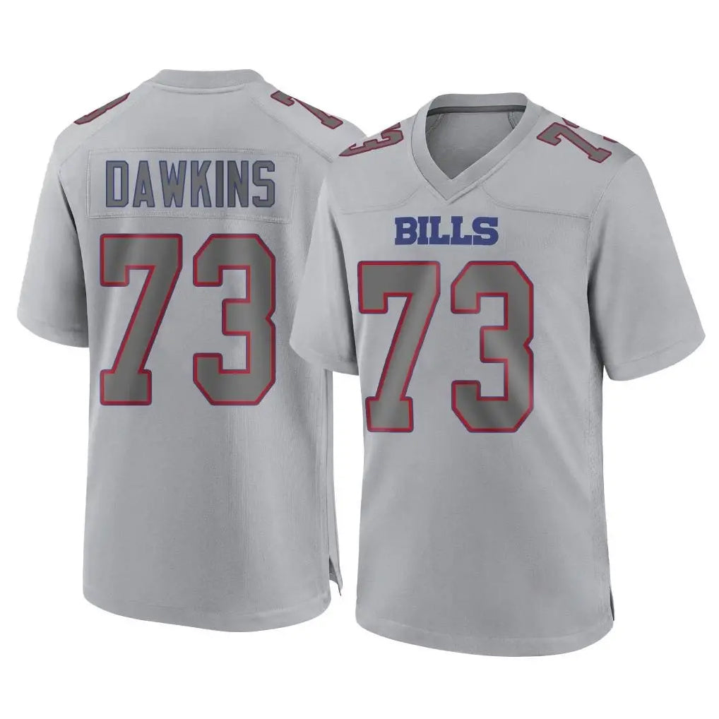 tocy B.Bills #73 Dion Dawkins Player Gray Fashion Home Game Stitched Jerseys