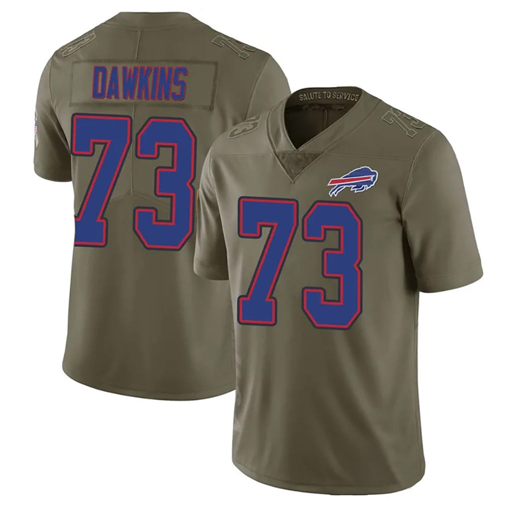tocy B.Bills #73 Dion Dawkins Player Olive Salute To Service Limited Stitched Jerseys