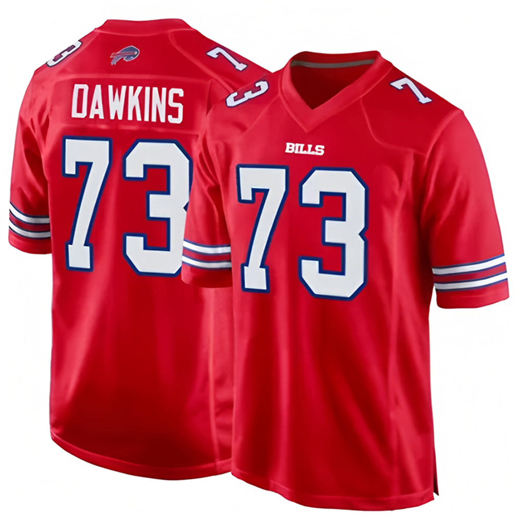 tocy B.Bills #73 Dion Dawkins Player Red Home Game Stitched Jerseys