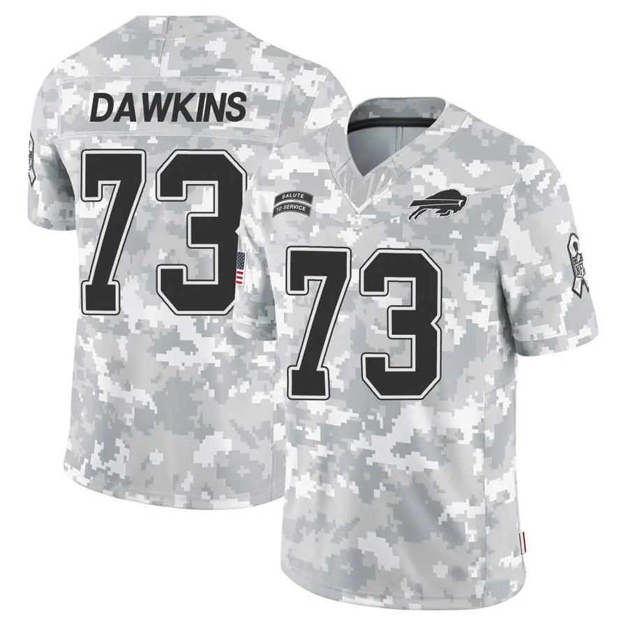 tocy B.Bills #73 Dion Dawkins Player Arctic Camo Salute to Service Limited  Stitched Jerseys