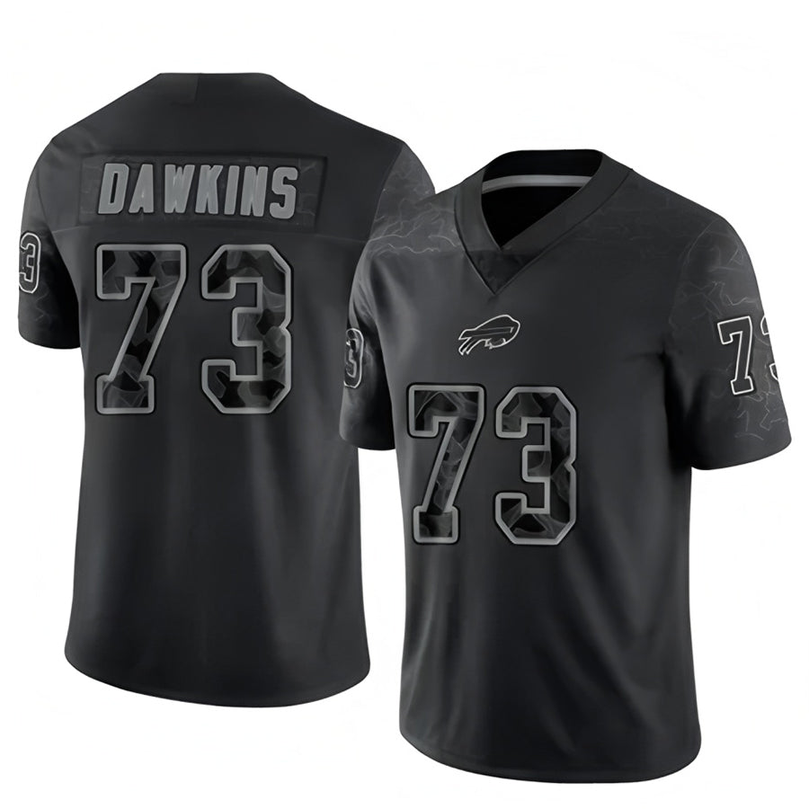 tocy B.Bills #73 Dion Dawkins Player Black RFLCTV Limited Stitched Jerseys
