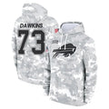tocy B.Bills #73 Dion Dawkins Player Salute to Service Hoodies  Stitched Jerseys
