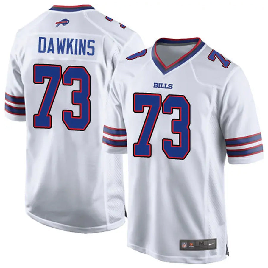 tocy B.Bills #73 Dion Dawkins Player White Home Game  Stitched Jerseys