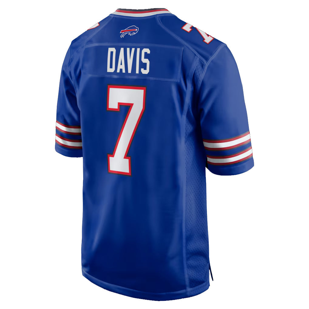 tocy B.Bills #7 Ray Davis Player Royal Home Game Stitched Jerseys