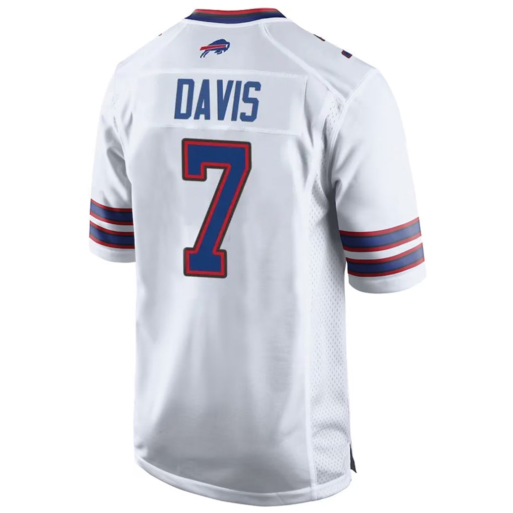 tocy B.Bills #7 Ray Davis Player White Home Game Stitched Jerseys