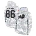 tocy B.Bills #86 Dalton Kincaid Player Arctic Camo Salute to Service Hoodies Stitched Jerseys