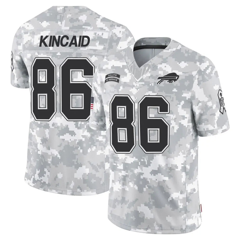 tocy B.Bills #86 Dalton Kincaid Player Arctic Camo Salute to Service Limited Stitched Jerseys