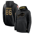 tocy B.Bills #86 Dalton Kincaid Player Black Salute to Service Hoodies Hame Stitched Jerseys