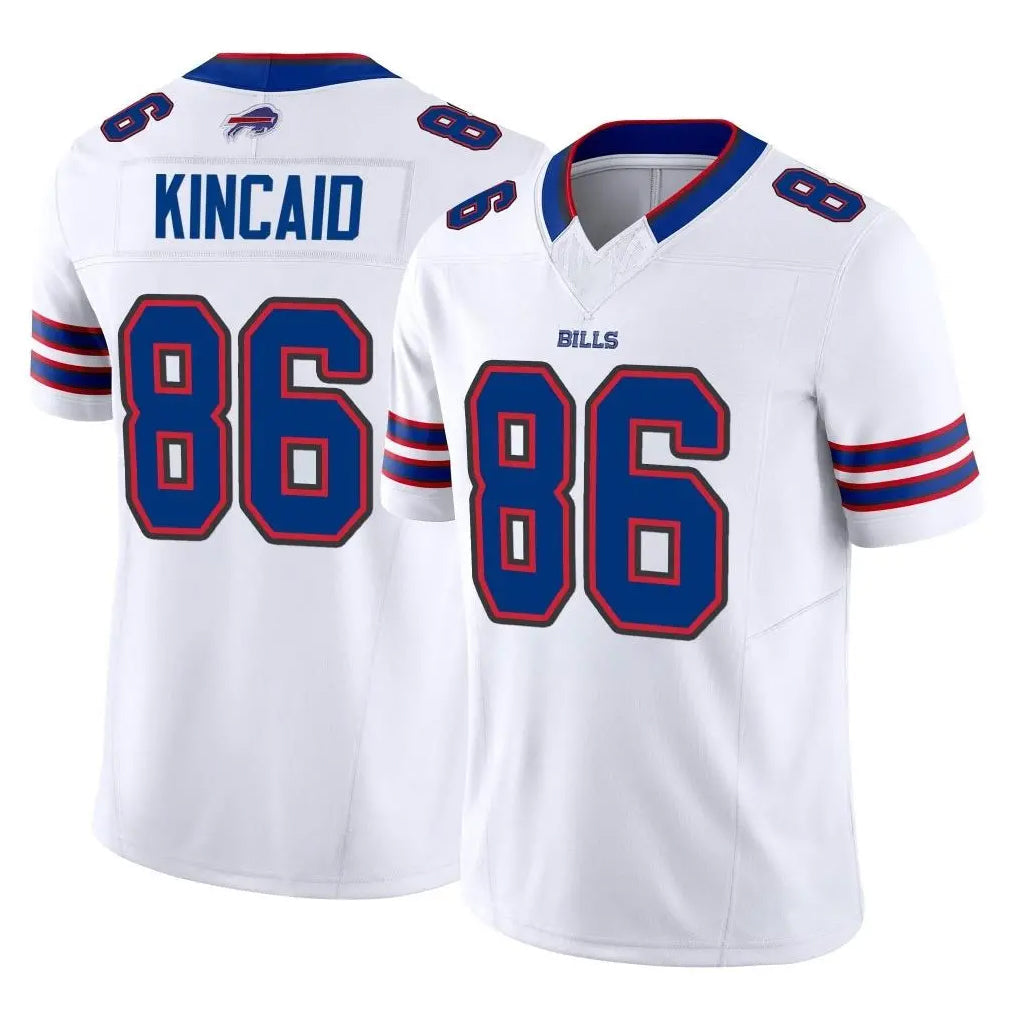 tocy B.Bills #86 Dalton Kincaid Player White Vapor F.U.S.E. Limited Home Game Stitched Jerseys