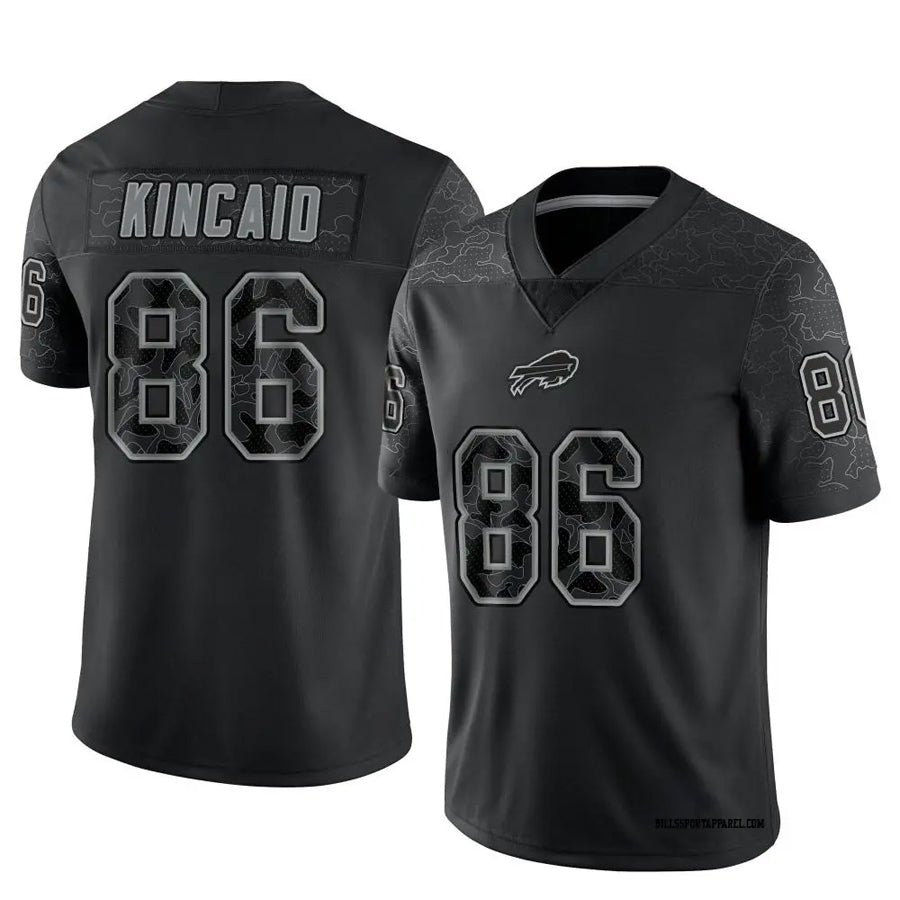 tocy B.Bills #86 Dalton Kincaid Player Black RFLCTV Limited  Stitched Jerseys