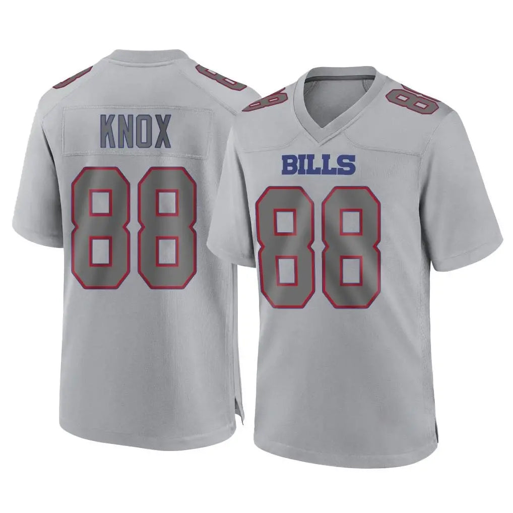 tocy B.Bills #88 Dawson Knox Player Gray Fashion Home Game Stitched Jerseys