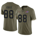 tocy B.Bills #88 Dawson Knox Player Olive Salute To Service Game Stitched Jerseys
