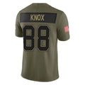 tocy B.Bills #88 Dawson Knox Player Olive Salute To Service Limited Game Stitched Jerseys
