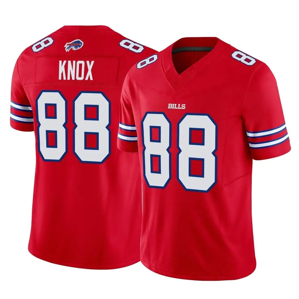 tocy B.Bills #88 Dawson Knox Player Red Vapor F.U.S.E. Limited Home Game Stitched Jerseys
