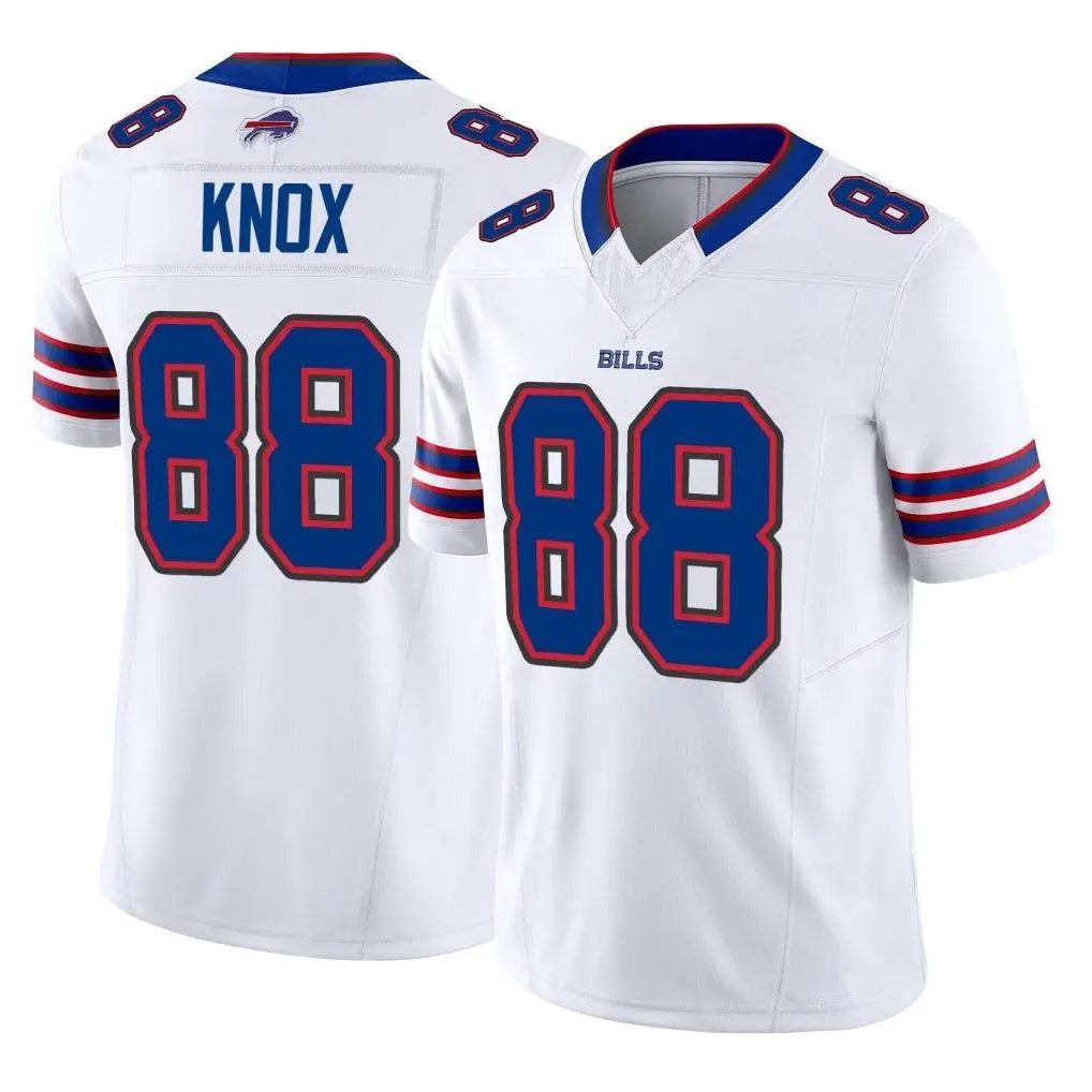 tocy B.Bills #88 Dawson Knox Player White Vapor F.U.S.E. Limited Home Game Stitched Jerseys