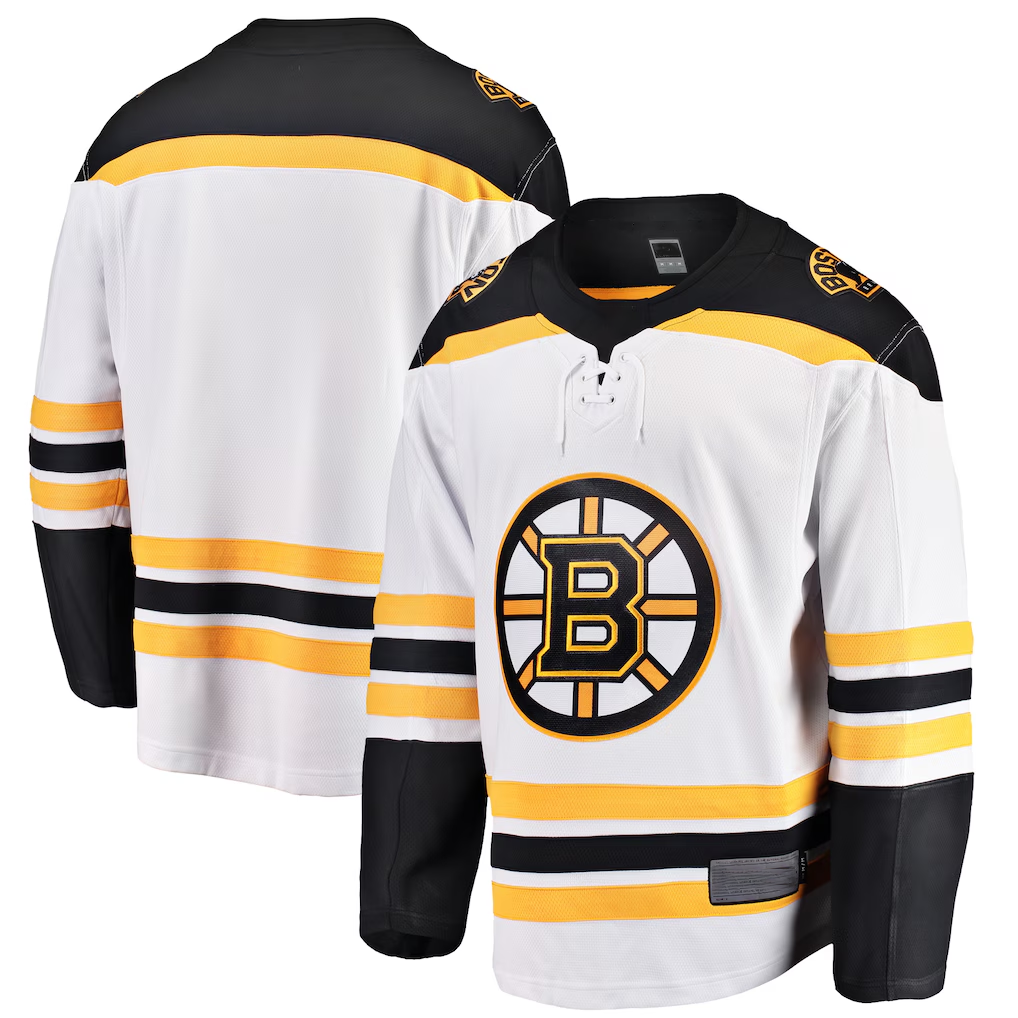 Tocy B.Bruins White Breakaway Away Stitched Jerseys