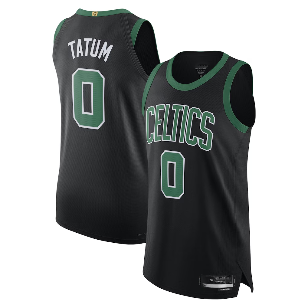 tocy B.Celtics #0 Jayson Tatum Black Authentic Player Jerseys - Statement Edition