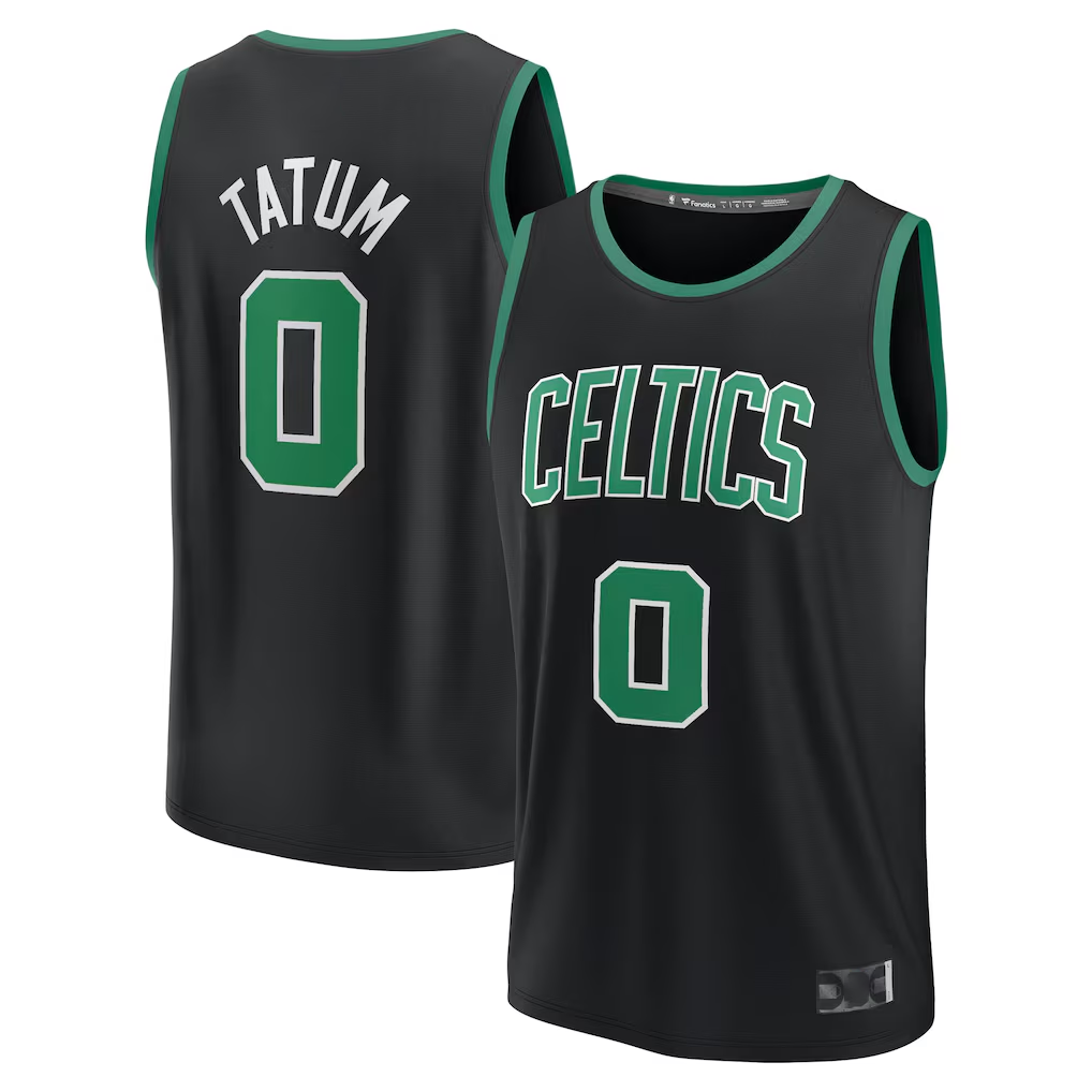 tocy B.Celtics #0 Jayson Tatum  Black Fast Break Replica Player Jerseys - Statement Edition