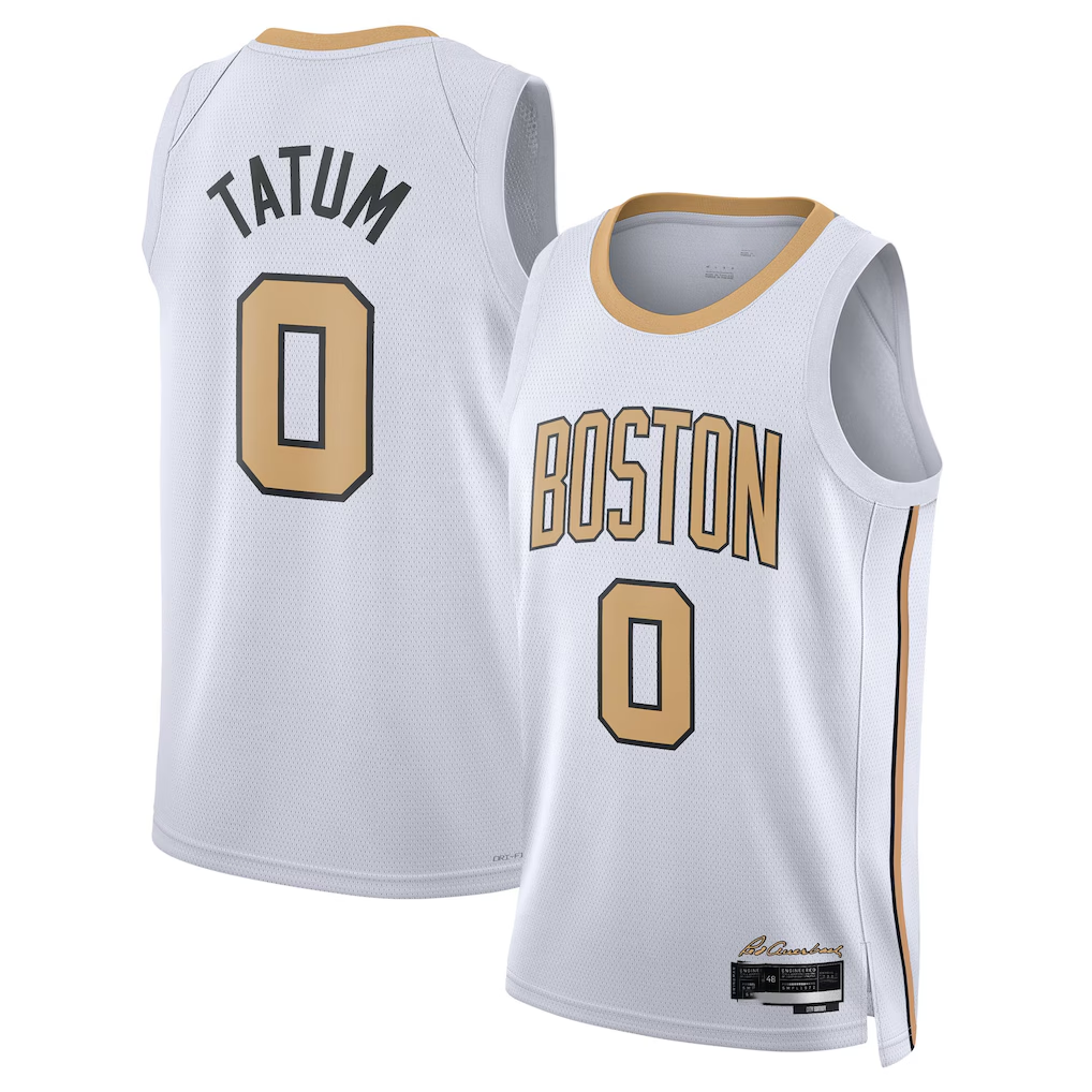 tocy B.Celtics #0 Jayson Tatum White 2025 2026 Swingman Jerseys - City Edition