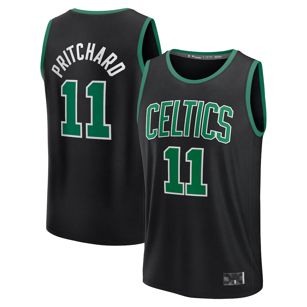 tocy B.Celtics #11 Payton Pritchard  Black Fast Break Replica Player Jerseys - Statement Edition