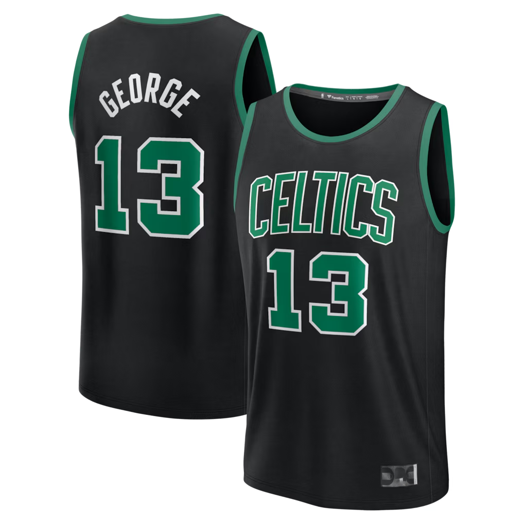 tocy B.Celtics #13 Paul George Black Fast Break Replica Jerseys - Statement Edition
