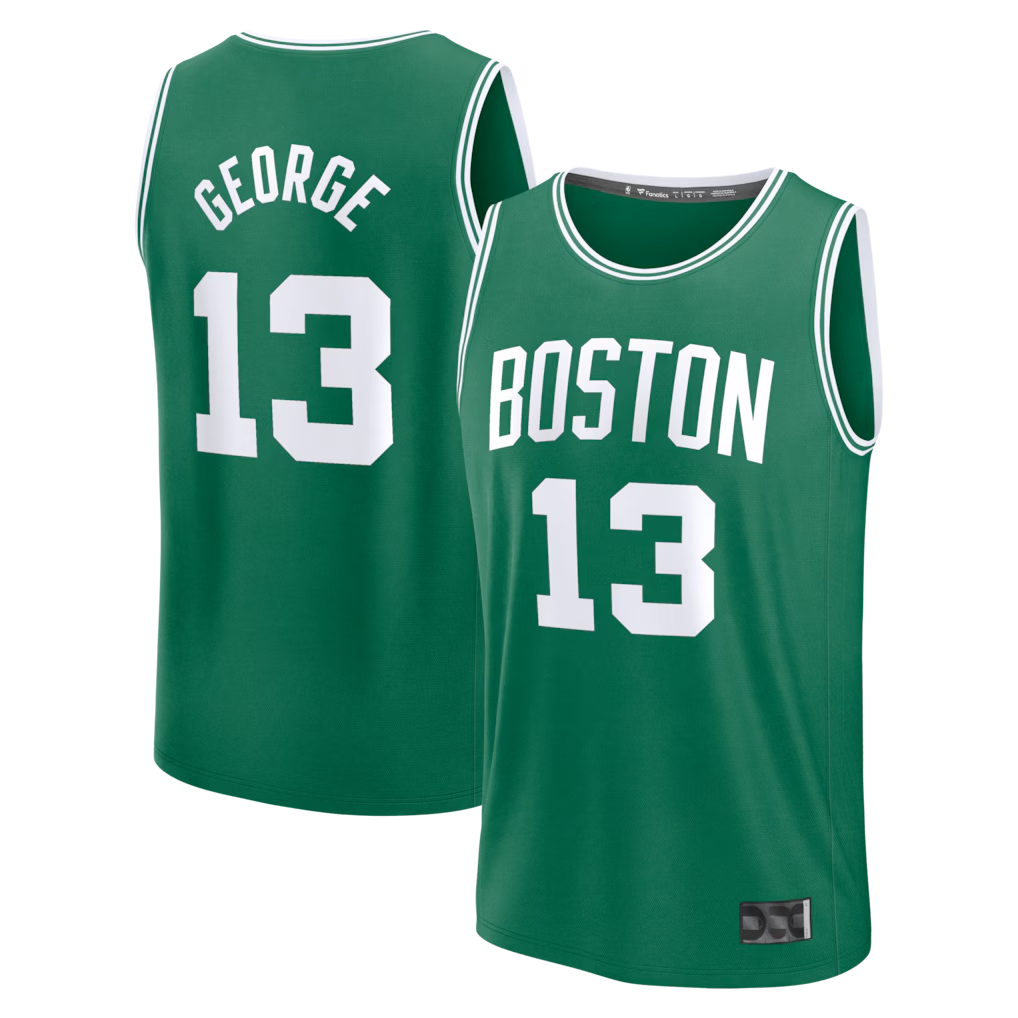 tocy B.Celtics #13 Paul George  Kelly Green Fast Break Replica Jerseys - Icon Edition