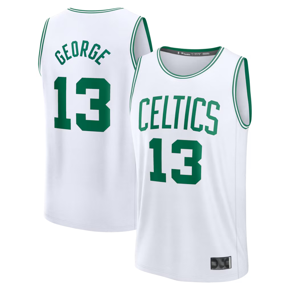 tocy B.Celtics #13 Paul George  White Fast Break Replica Jerseys - Association Edition