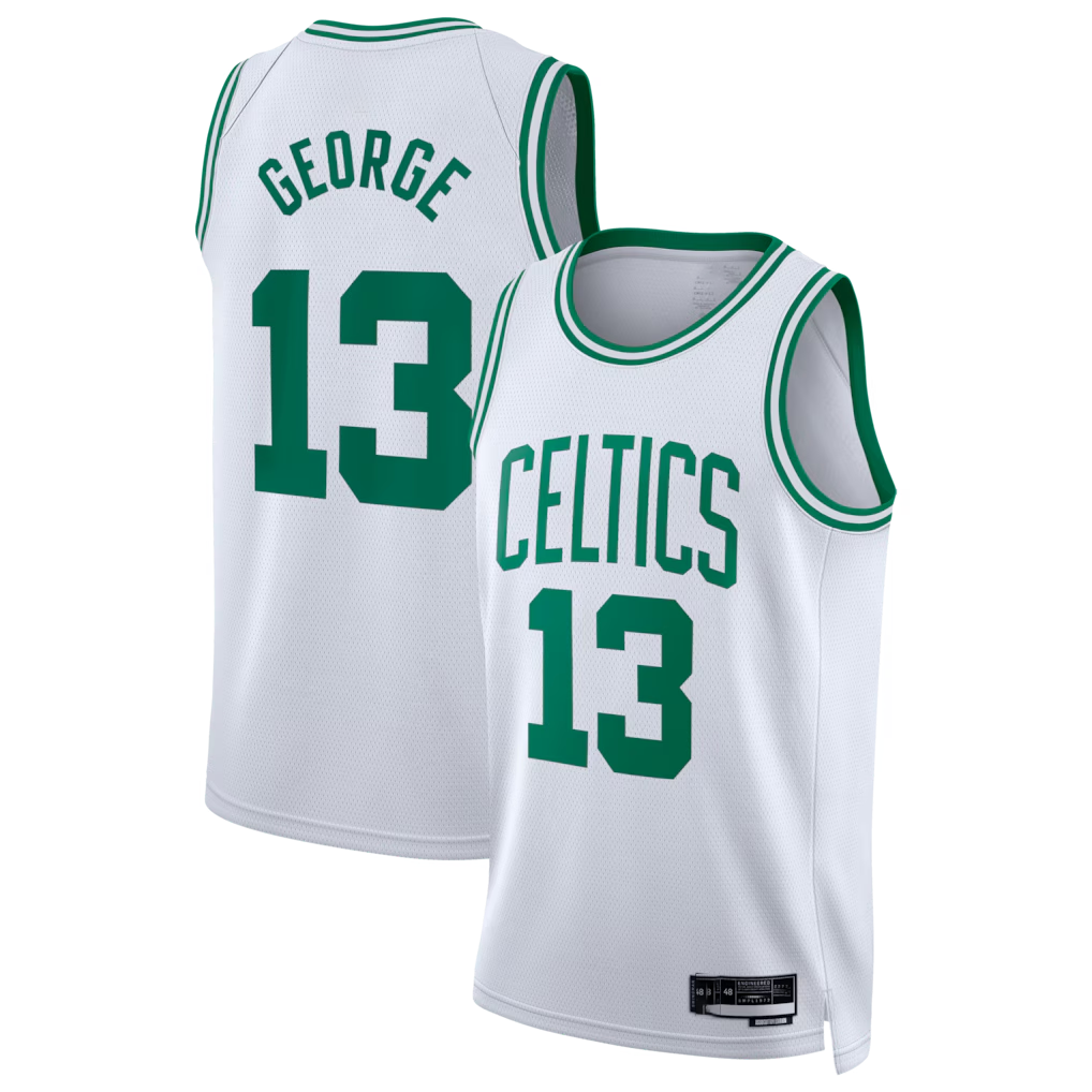 tocy B.Celtics #13 Paul George White Swingman Jerseys - Association Edition