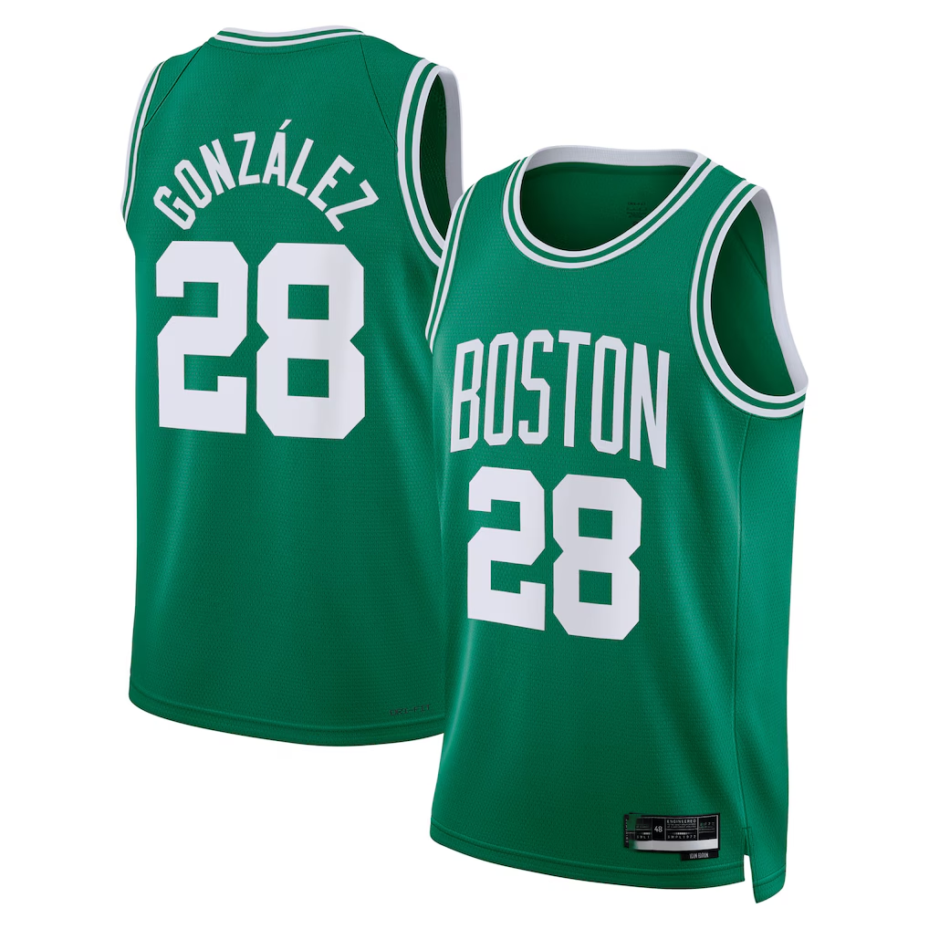 tocy B.Celtics #28 Hugo Gonz¨¢lez Kelly Green Swingman Jerseys - Icon Edition