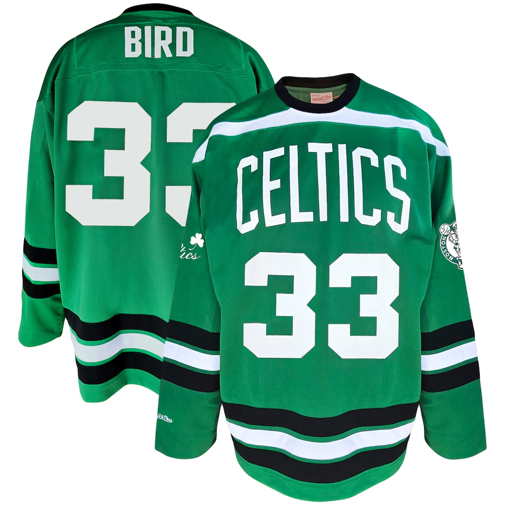 tocy B.Celtics #33 Larry Bird Mitchell & Ness Kelly Green Big & Tall Hockey Jerseys