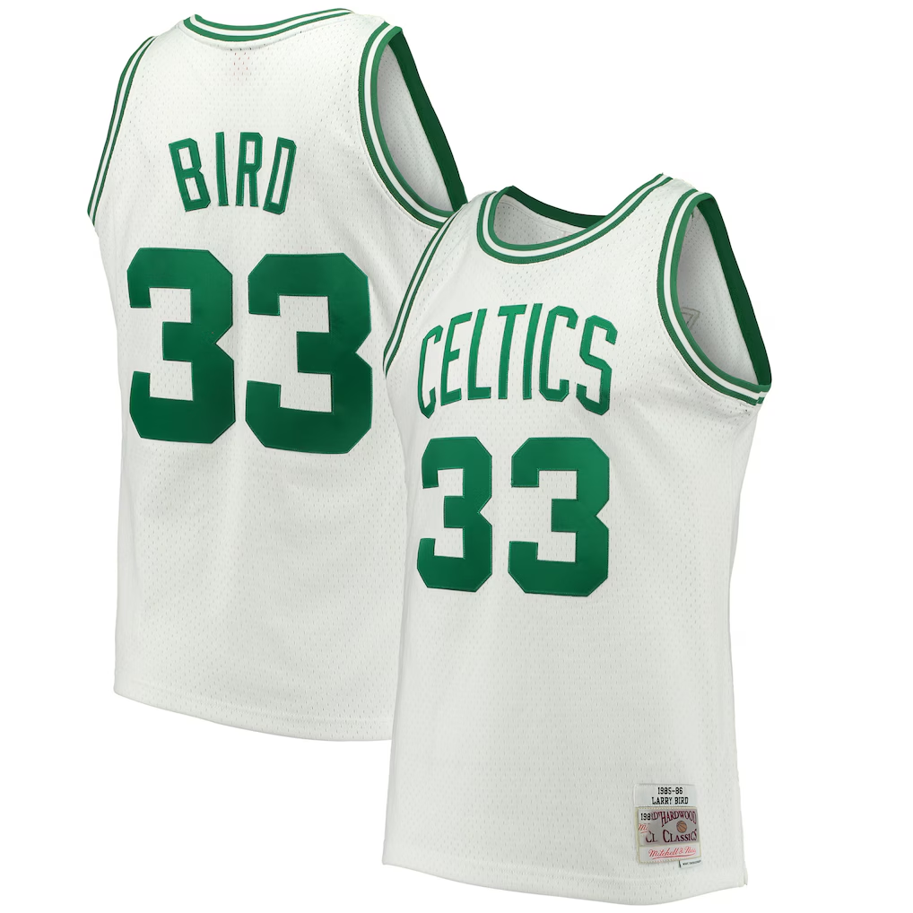 tocy B.Celtics #33 Larry Bird Mitchell & Ness White Hardwood Classics 198586 Swingman Jerseys