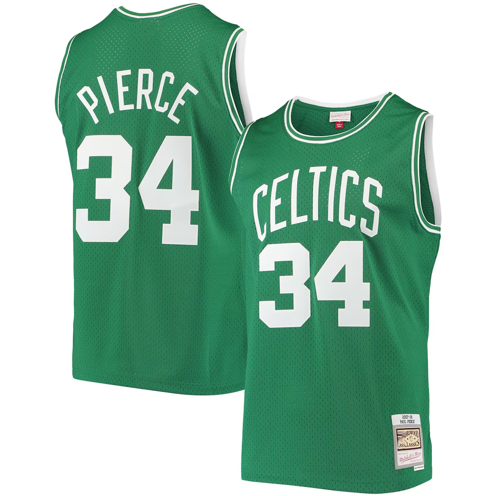 tocy B.Celtics #34 Paul Pierce Mitchell & Ness Kelly Green Hardwood Classics Swingman Jerseys