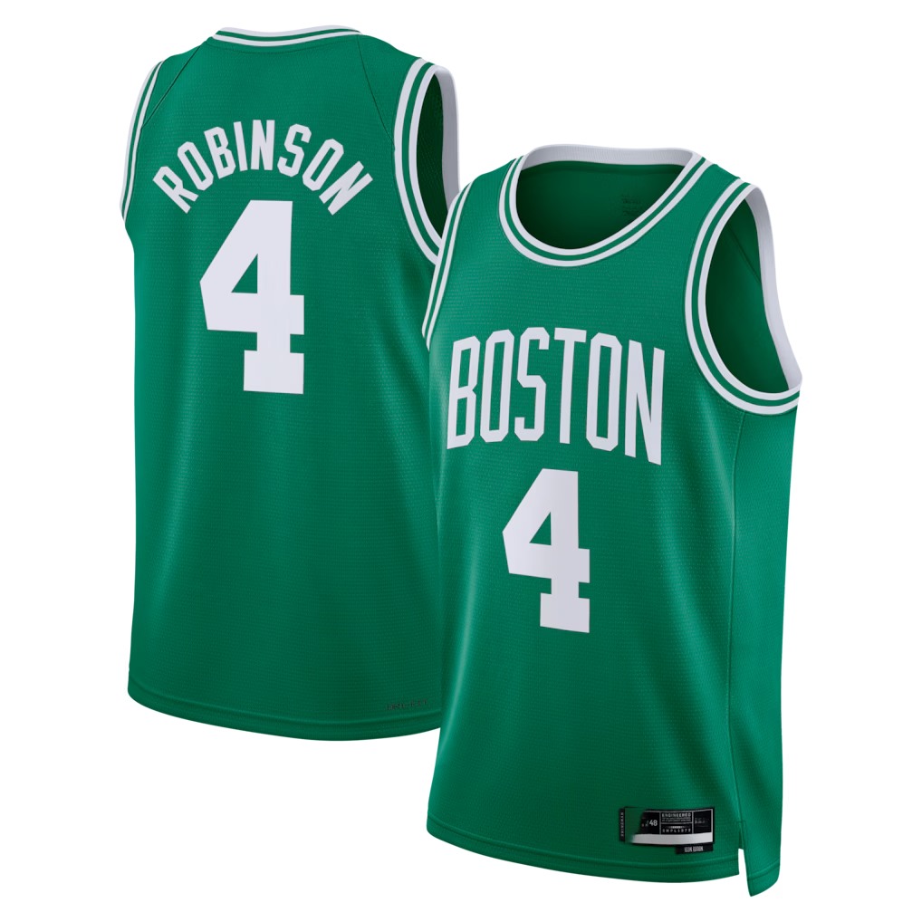 tocy B.Celtics #4 Mitchell Robinson Kelly Green Swingman Jerseys - Icon Edition