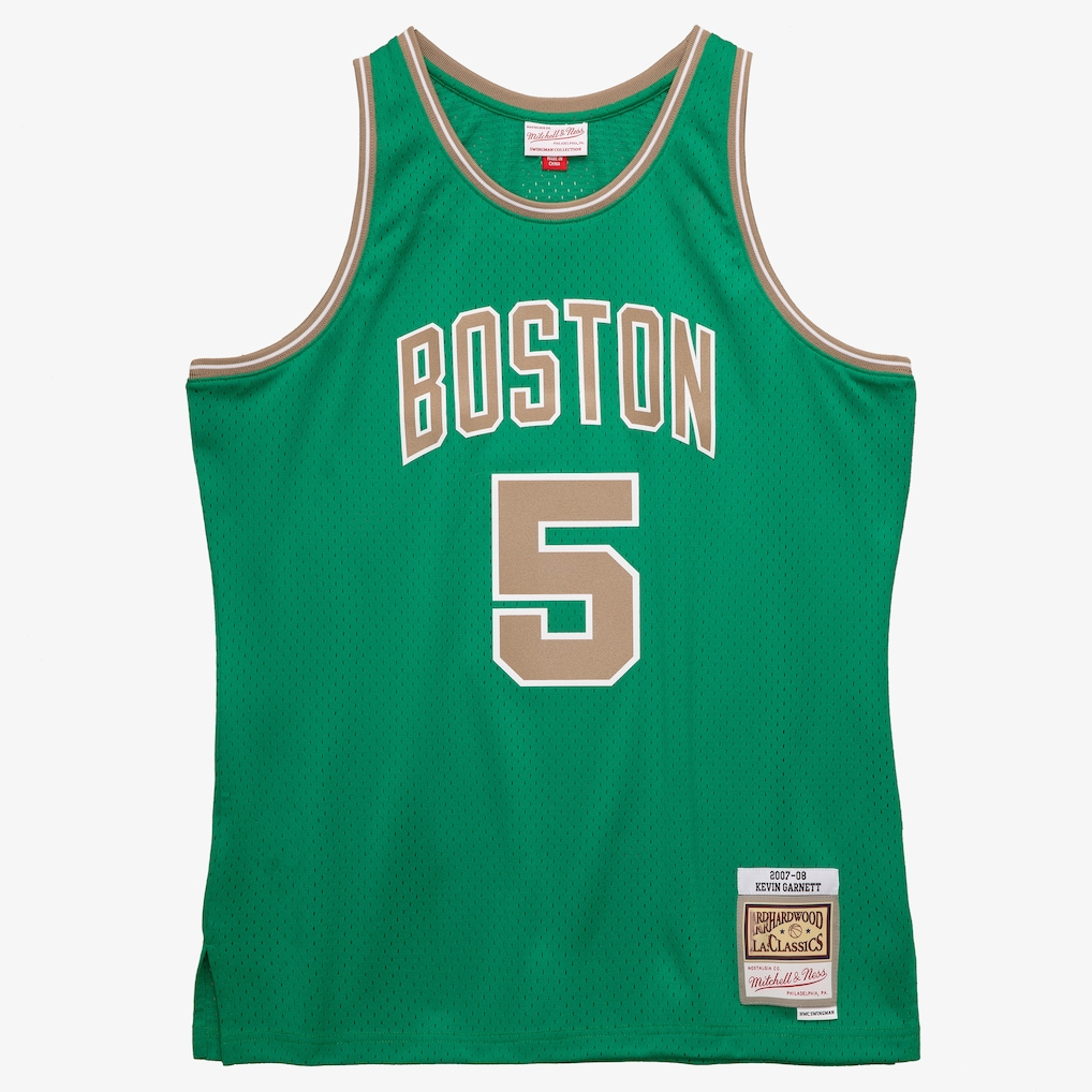 tocy B.Celtics #5 Kevin Garnett Mitchell & Ness Kelly Green 2007-08 Hardwood Classics Swingman Jerseys