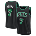 tocy B.Celtics #7 Jaylen Brown Black Fast Break Replica Player Jerseys - Statement Edition