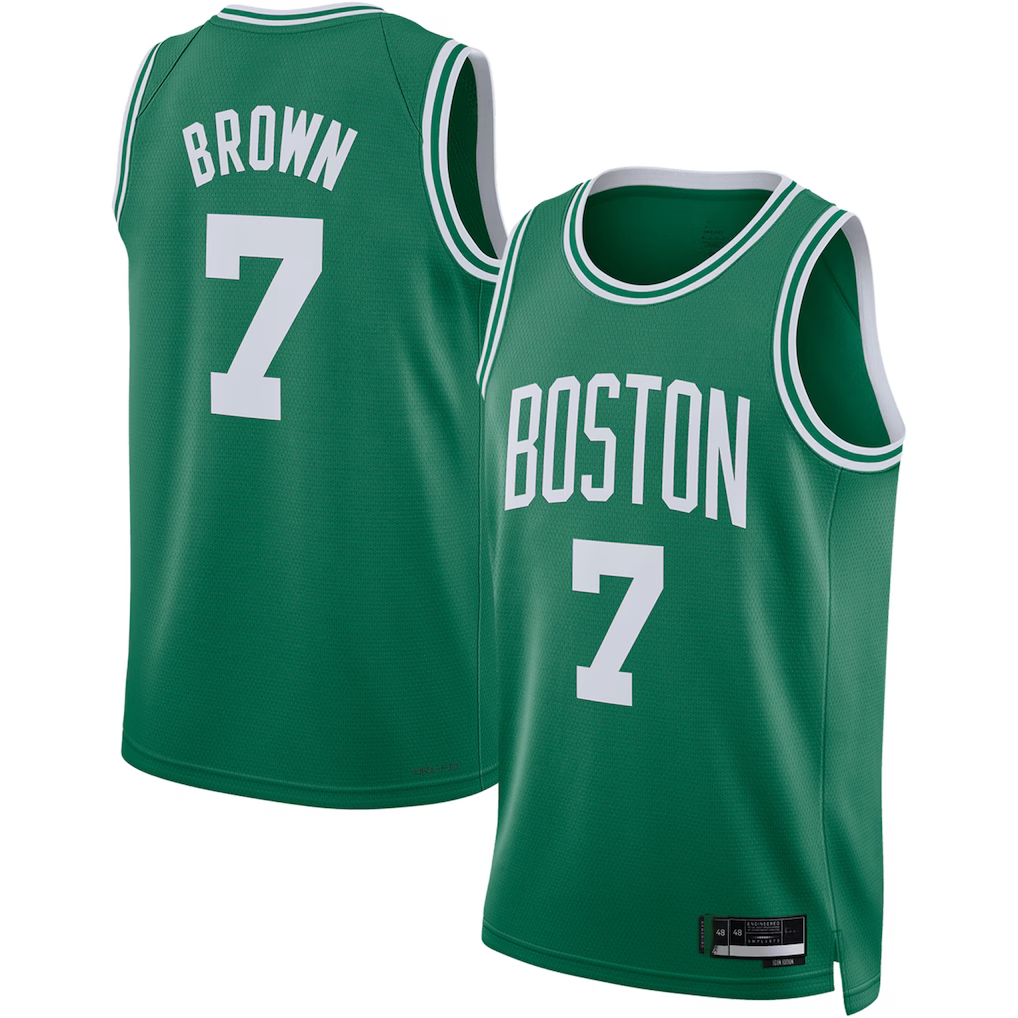 tocy B.Celtics #7 Jaylen Brown Kelly Green Swingman Jerseys - Icon Edition