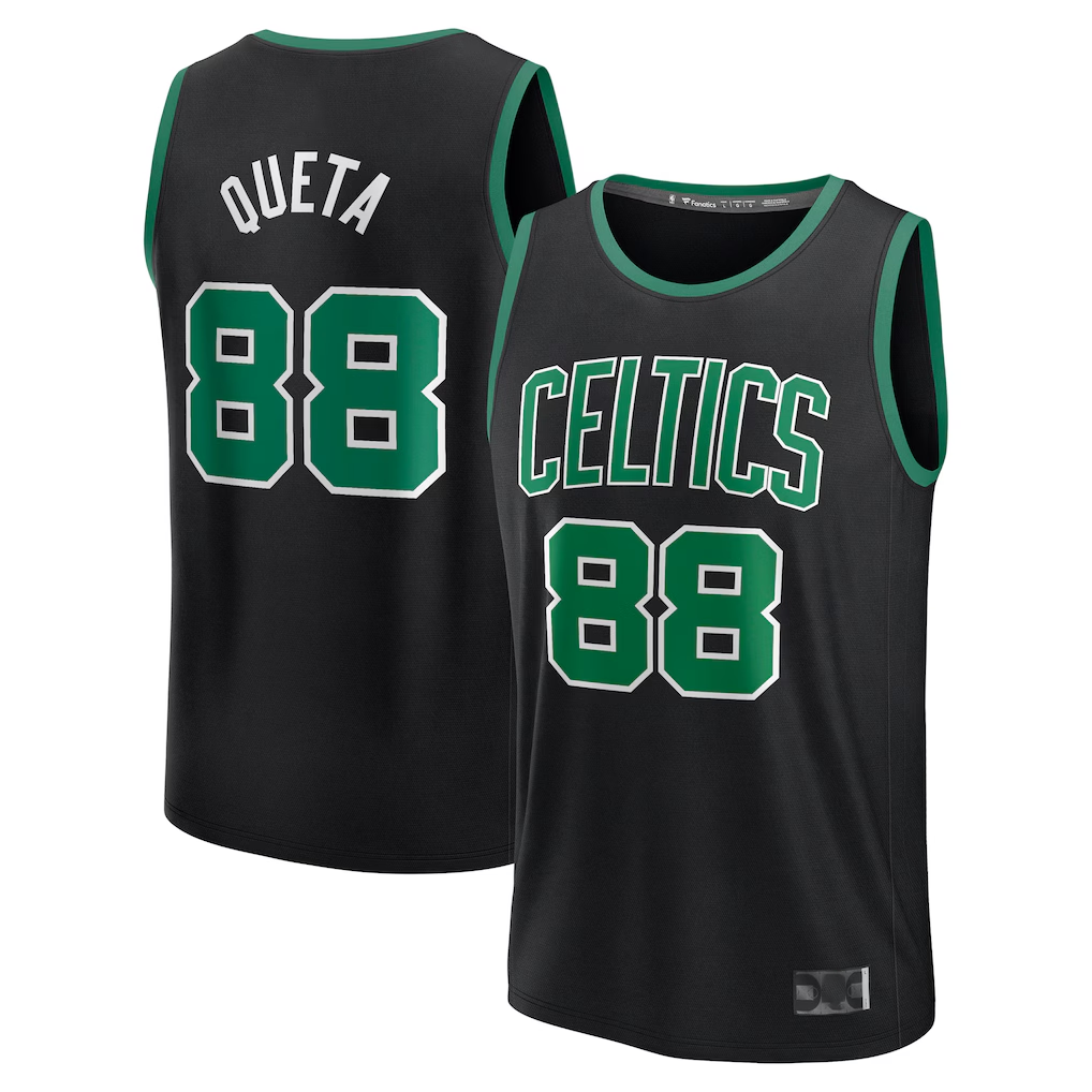 tocy B.Celtics #88 Neemias Queta Black Fast Break Replica Player Jerseys - Statement Edition