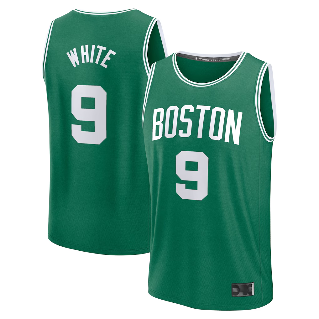 tocy B.Celtics #9 Derrick White  Kelly Green Fast Break Replica Player Jerseys - Icon Edition