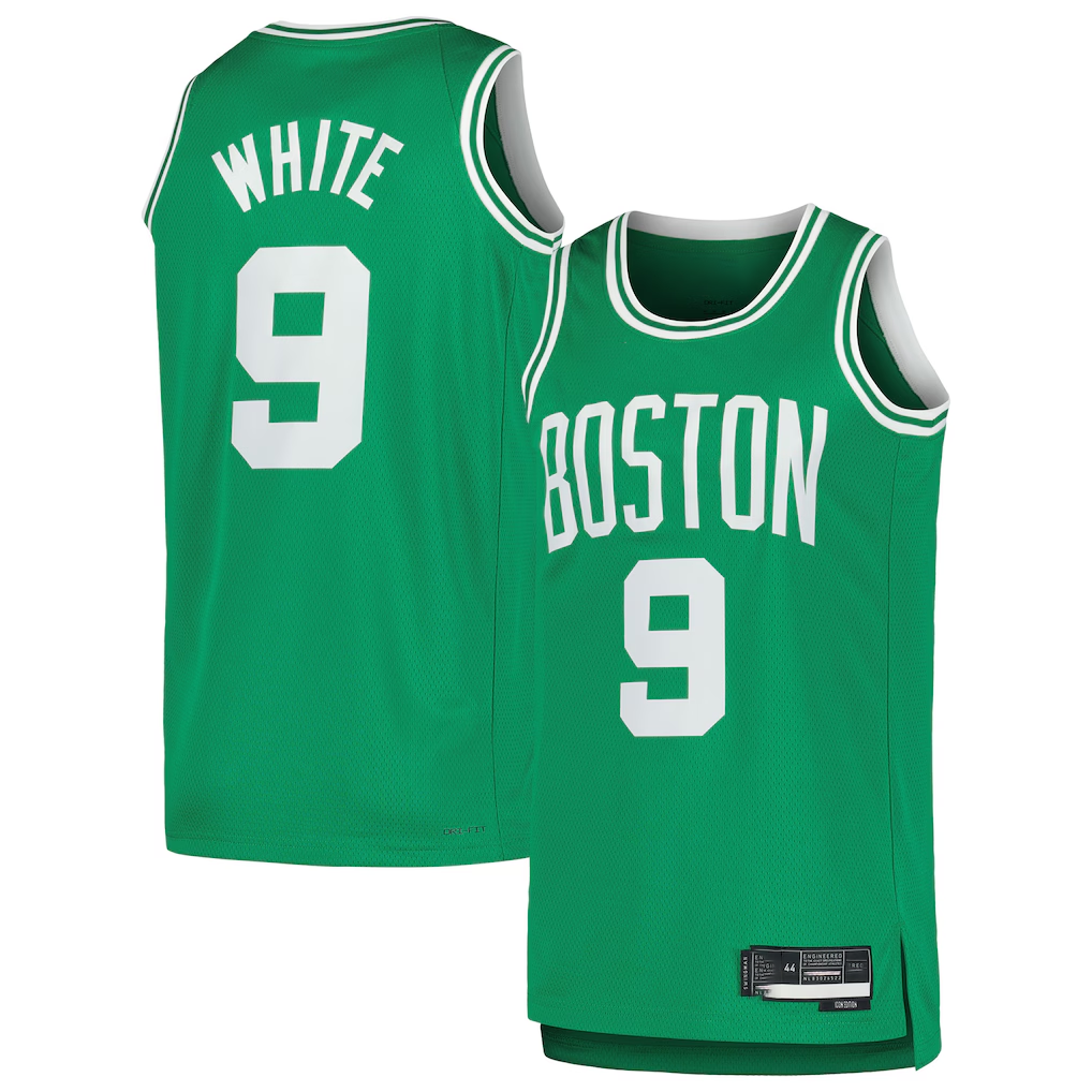 tocy B.Celtics #9 Derrick White Kelly Green Swingman Jerseys - Icon Edition