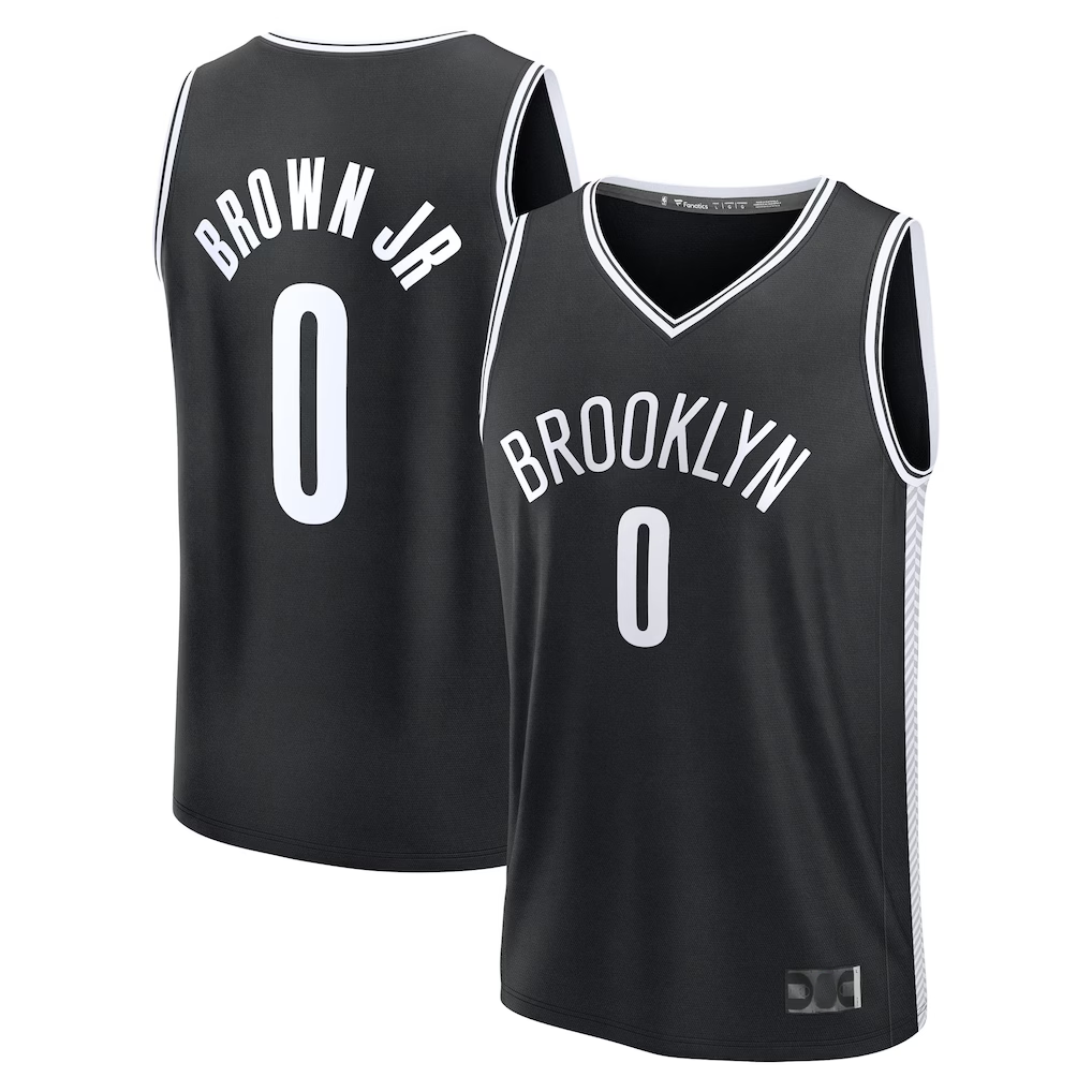 tocy B.Nets #0 Mikel Brown Jr.  Black 2026 Draft First Round Pick Fast Break Jerseys - Icon Edition